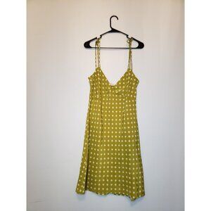 Levi's Women's Sz M Dress Green Floral Tie Spaghetti Strap Short Adjustable NWT